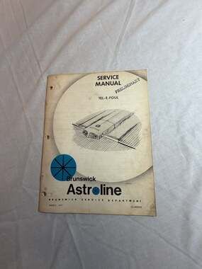 1971 Brunswick Astroline Tel-E-Foul Bowling Alley Service Manual
